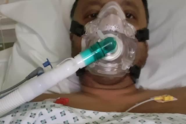 Mr Das was left on the brink of death in hospital and said the virus doesn't discriminate (Picture: Blackpool Teaching Hospitals NHS Foundation Trust/Mr Das)