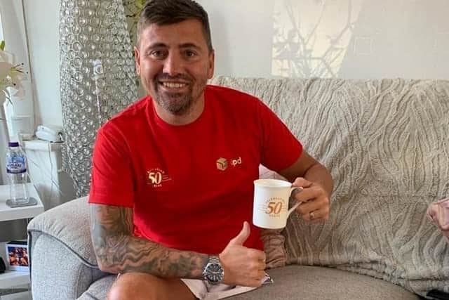 Courageous Dave Cram, known affectionately as "DPD Dave' in the Ribble Valley, has thanked residents for their support after he almost died from sepsis.