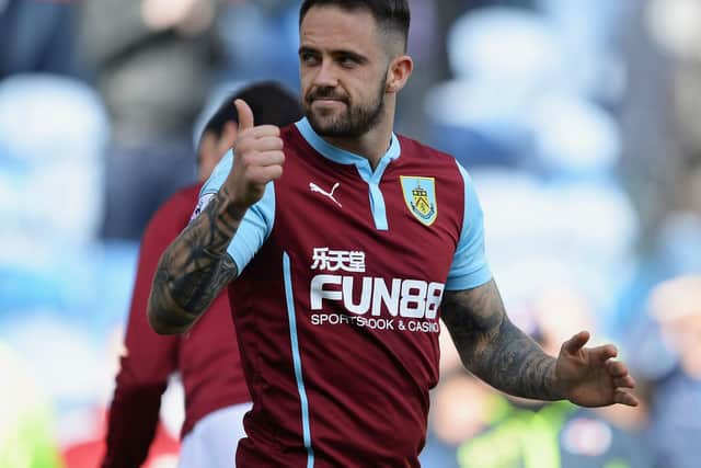 Danny Ings of Burnley applauds fans after the Barclays Premier League match between Burnley and Stoke City at Turf Moor on May 16, 2015 in Burnley, England.