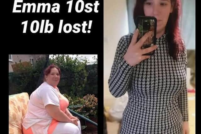 Mum of four Emma Dyson has shed an amazing 10 stone and 10lbs