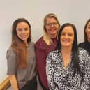 Part of the Alexander Grace Law team at Hapton are (left to right ) Alissa Robinson ( new business manager)  Vicky Bradshaw (new business assistant) Faye Fellows ( legal assistant) and Jasmine Baker (team leader)