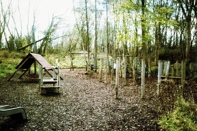 Whalley Woodland Park before play equipment was removed. Picture by RVBC