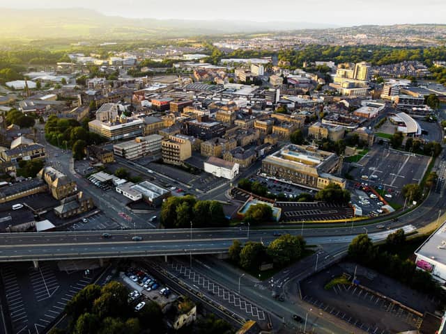 Aerial shot of Burnley