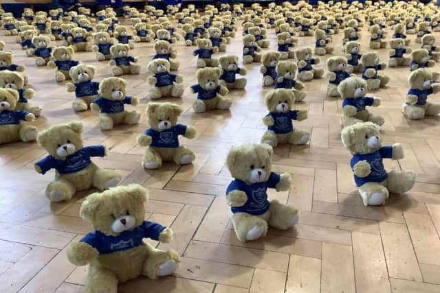Teddy bears welcome back pupils to St James' Primary School in Clitheroe