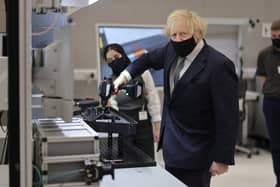 Boris Johnson tours BAE Systems based at Warton in Lancashire (image: Andrew Parsons / No 10 Downing Street)