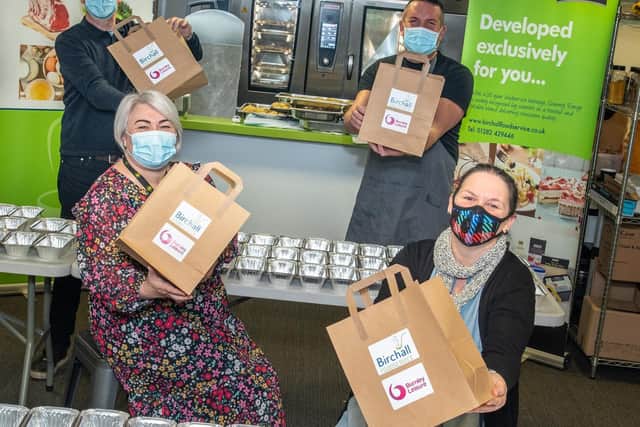 Burnley Together volunteers delivering Christmas food parcels