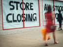The study compares the number of chain stores shops opening or closing