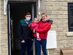 Ryan ands Kirby with their daughter Ivy-Mai were among the first residents to move into May Tree Close in Burnley, the latest affordable housing development built by Calico Homes