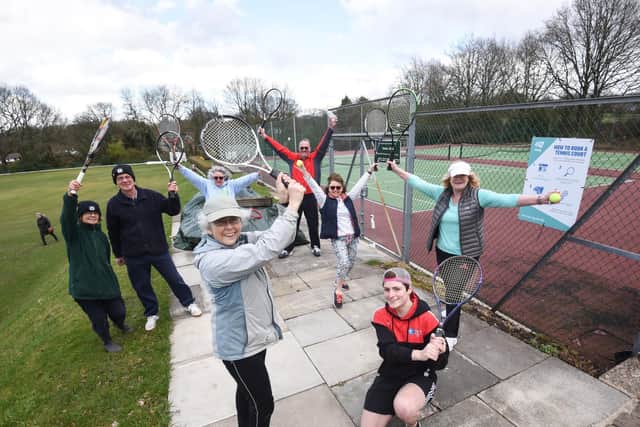 Tennis fans from Withnell Fold sports and social club