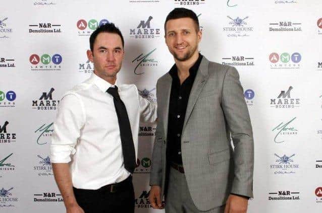 Kevin Maree, of Maree Boxing, and former world champion Carl Froch