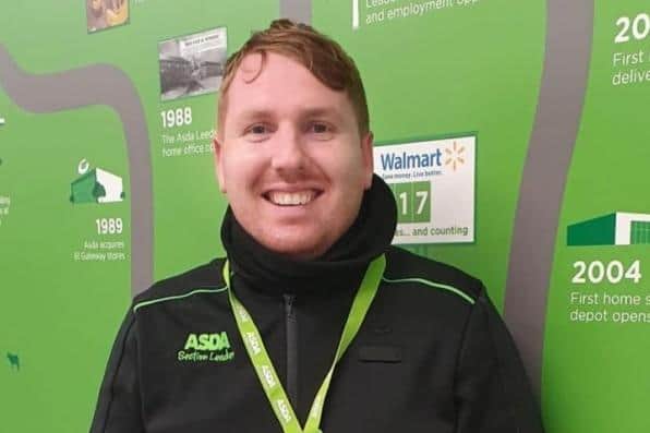 Asda store worker Ryan Crabtree has been praised for helping a young boy when he became overwhelmed and upset during a shopping trip with his dad