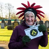 Ruth Buckley pictured with her book Walks From A Lancashire Village