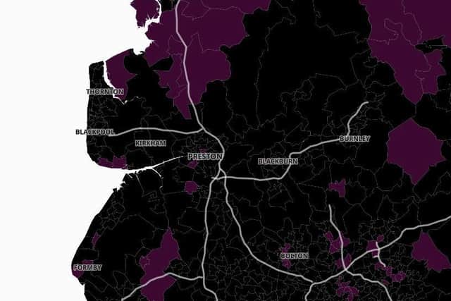 How Covid rates in each area of Lancashire compare to the rest of the UK