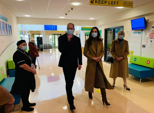 The Duke and Duchess of Cambridge at the hospital
