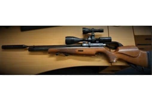 An air rifle was seized by police after a man was reportedly caught poaching in Lancashire (Credit: Lancashire Police)