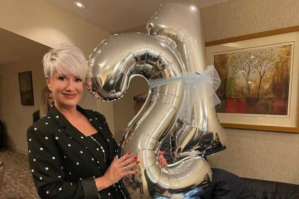 Suzanne Black at the surprise party to mark the 21st anniversary of her company Astra Care Services Ltd