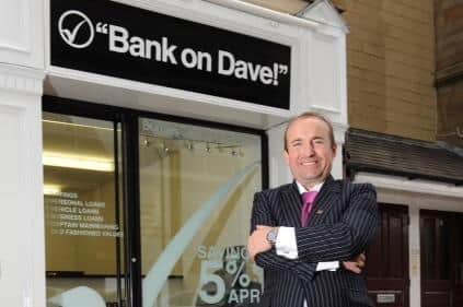 David outside his Bank on Dave branch in Burnley