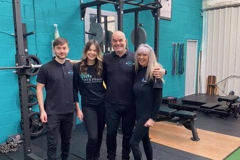 The Turner family, (left to right) Matt, Georgia, Mark and Heather, at their gym MT3