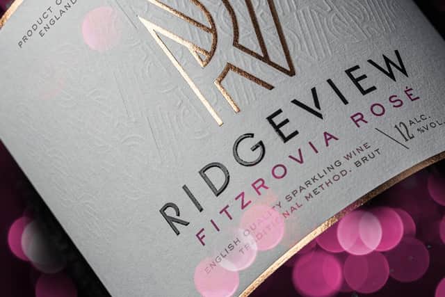 Ridgeview Fitzrovia Rosé:  A beautiful English sparkling wine is a dream made in heaven.
