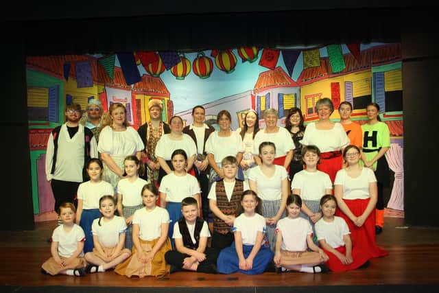 The cast of Sinbad the Sailor which is being performed by Sion Panto Society