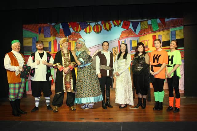 The principals of Sinbad the Sailor, Sion Panto Society's annual production