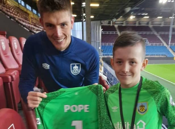 Clarets goalie Nick Pope has spoken today at how he felt proud to have made a positive impact on young fan Deacon Glover who he met at Turf Moor before the home game against Liverpool last Sunday.