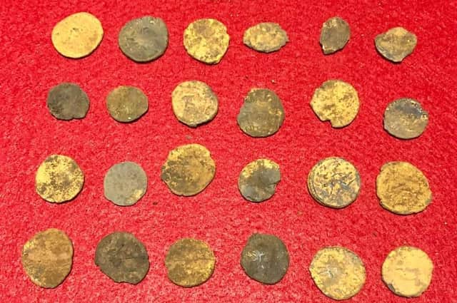 Some of the coins discovered in Gisburn, believed to date from 300-400 AD