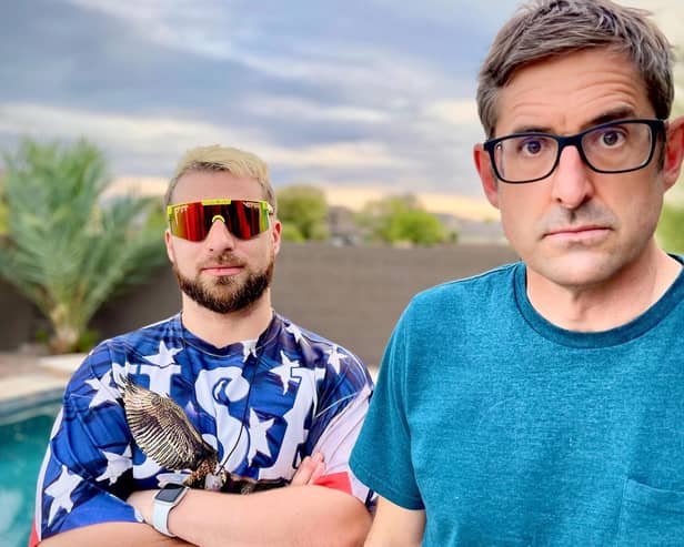 Louis Theroux talked to alt-right internet troll ‘Baked Alaska’ (left) in the first episode of his new BBC series, Forbidden America