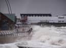 The scenes in Blackpool on Friday as Storm Eunice hit Lancashire.