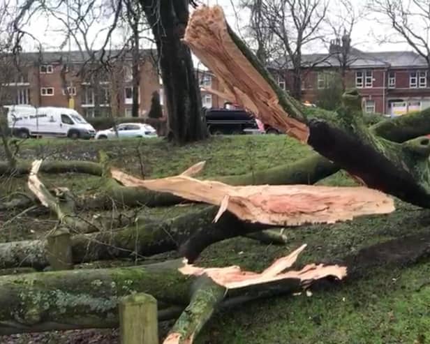 Firefighters responded to multiple incidents in Lancashire as Storm Eunice swept through the county.
