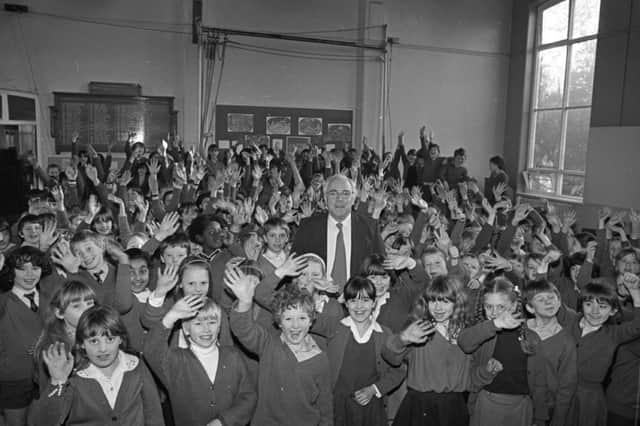 The headmaster of Preston's largest primary school was sent on his way to retirement by a crowd of friendly faces. All 374 children at St Andrew's CofE school gathered in the school hall to say goodbye to Mr John Jelf. And to complete the occasion, three of the head's own children were there too