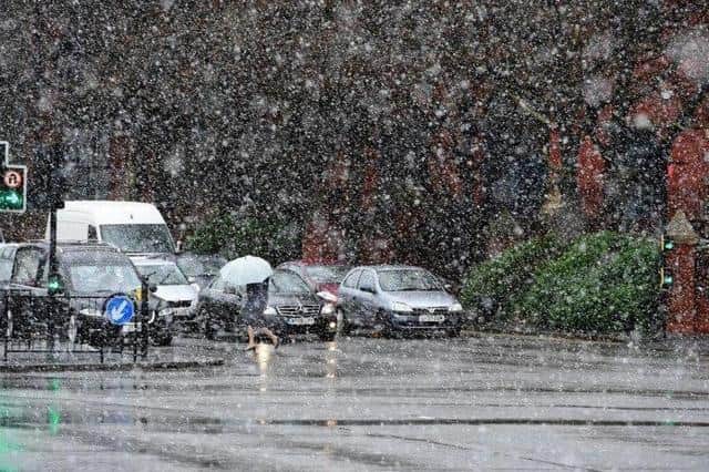 Wintry showers were predicted to hit parts of Lancashire, prompting a yellow weather warning for snow and ice.