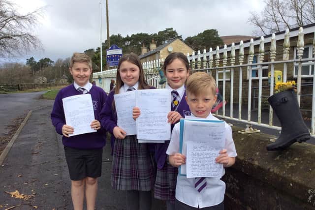 Junior students at Thorneyholme RC Primary School, Dunsop Bridge, wrote to Lancashire County Council and MP Nigel Evans after the issue was  raised at a 'parliament ' meeting at the school.