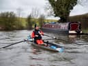 Jordan North on day two of his 100 mile rowing challenge for Comic Relief