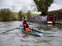Jordan North on day two of his 100 mile rowing challenge for Comic Relief