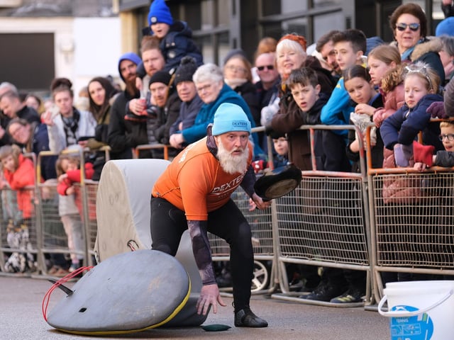 Dexter's Surf Shop focus on the bean bag challenge!