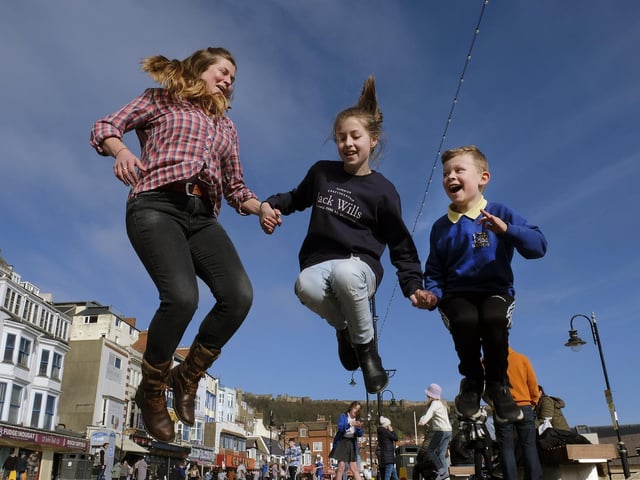 Skipping for joy!