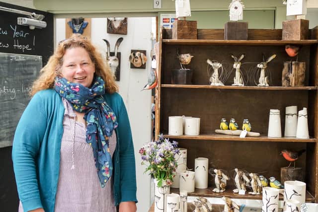 Julie Miles, of Julie Miles Ceramics, Nelson. Julie  is one of the artists, artisans and crafters taking part in an online spring fair in April 2021, organised by Hopeful and Glorious