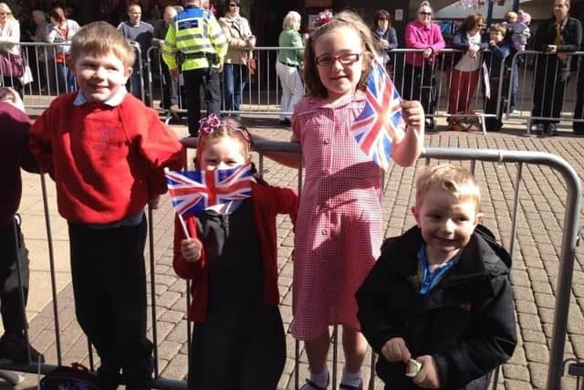A day to remember, when Prince Philip visited Burnley in 2012, for  (left to right) Charlie Martin ( six) Libby Norwood ( six) Grace Astin (seven) and Oscar Martin (four)
