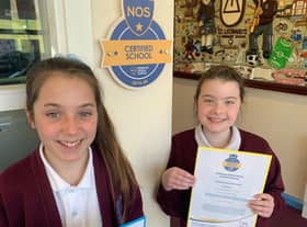 St Leonard's pupils with the certification