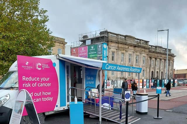 The Cancer Research UK roadshow will be in Burnley on Wednesday, April 28th.