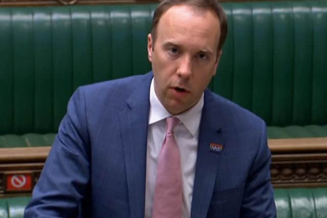 Health Secretary Matt Hancock speaking in the House of Commons, London, as he told MPs that India will be added to the coronavirus travel "red list" from 4am on Friday.