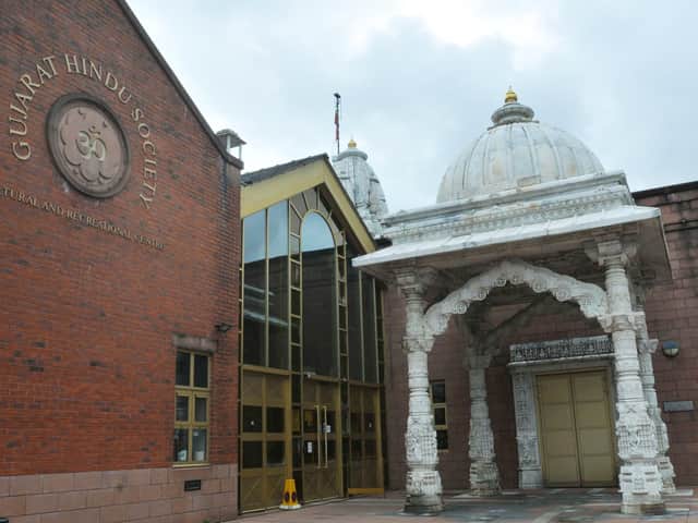Preston Gujarat Hindu Society temple on South Meadow Lane, Preston