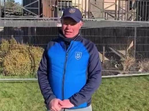 Neil Reeves, who runs Marsden Park Golf Club in Nelson, recorded a message of thanks for all the support and help he has received since the club was hit by arsonists last week