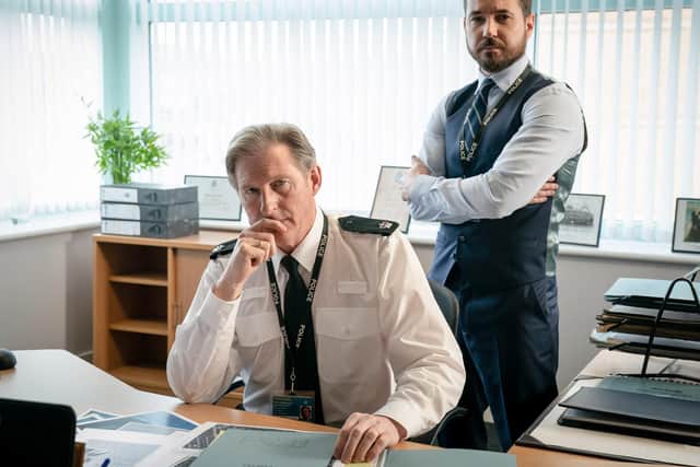 Adrian Dunbar and Martin Compston BBC Pictures