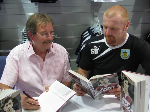 Dave Thomas with Burnley manager Sean Dyche who is widely acknowledged as one of the finest leaders the club has ever seen.