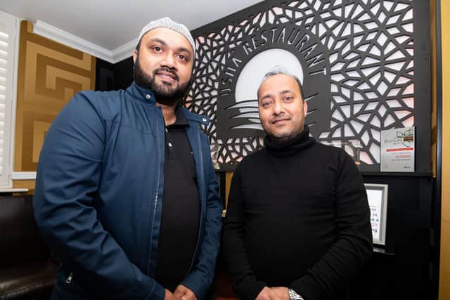 Head chef Ibby Ali with second chef Eusuf Ali at Usha Indian Restaurant, Burnley. Photo: Kelvin Stuttard
