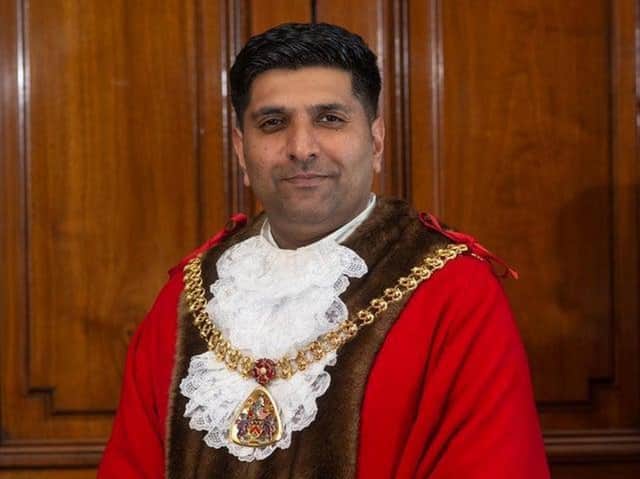 Lord Khan of Burnley in his Burnley Mayoral regalia