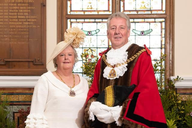 Mayor of Burnley, Coun. Mark Townsend, and his Mayoress Mrs Kerry Townsend