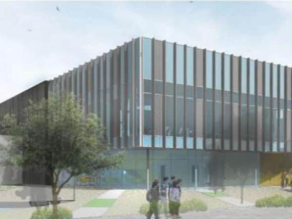 Artist's impression of how Burnley College's 'North Campus'  industry hub  will look